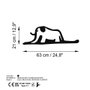 Wallity Elephant 14 Escultura de Pared de Metal Negra